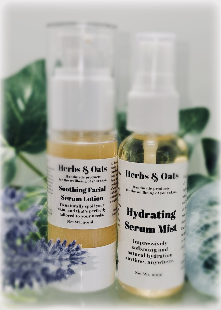 Herbs & Oats Skincare Hydrating Serum Mist combine usage Soothing Serum Lotion